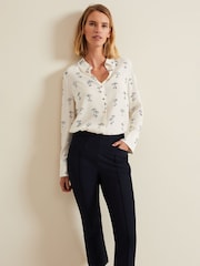 Phase Eight Blue Miah Stretch Capri Trousers - Image 5 of 7