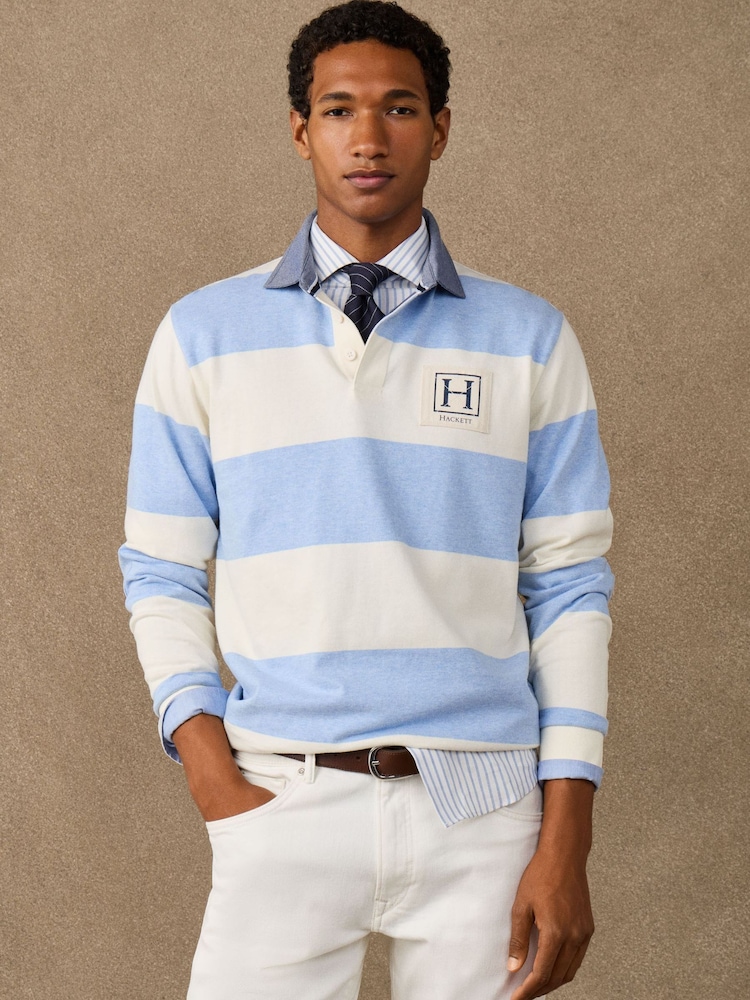 Hackett Heritage H Stripe Rugby Shirt - Imagem 1 de 8