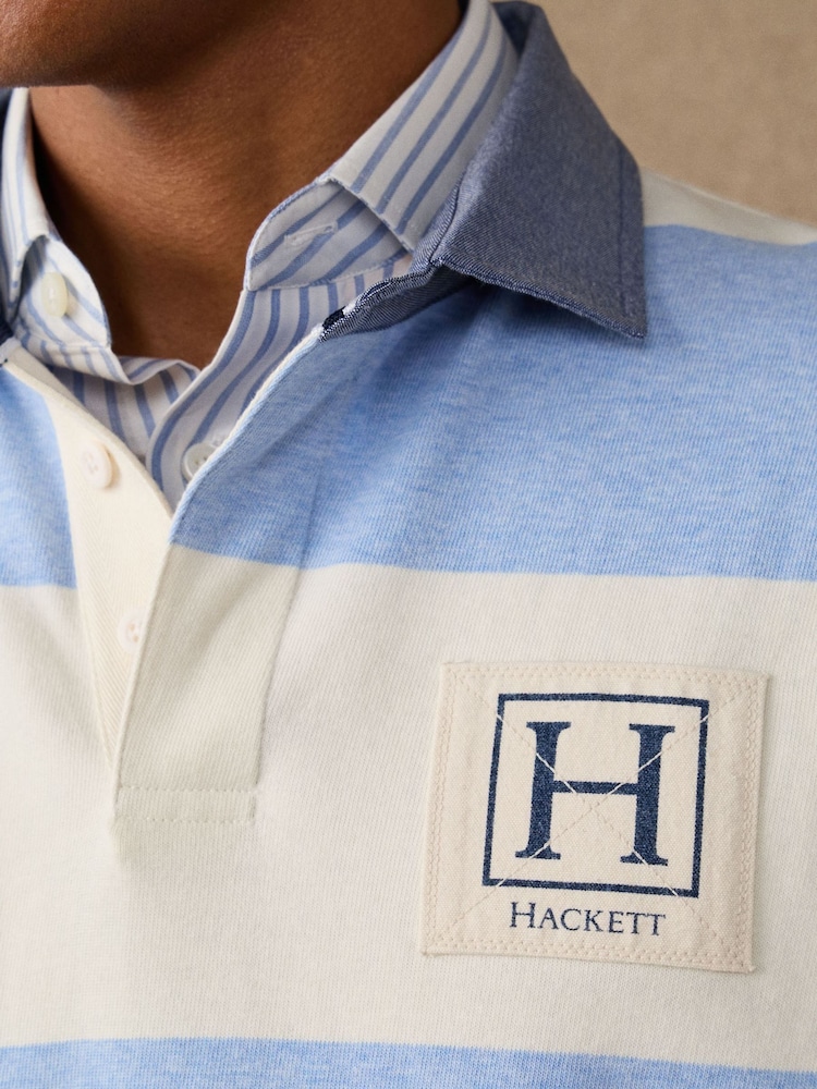 Hackett Heritage H Stripe Rugby Shirt - Imagem 2 de 8