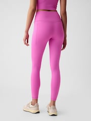 Gap Pink High Waisted Power Stretch Full Length Pocket Leggings - Image 3 of 5