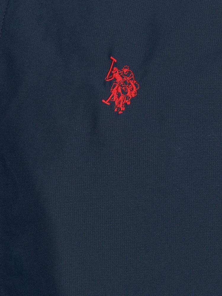 U.S. Polo Assn. Blue Mens Big & Tall Hooded Windbreaker - Image 7 of 7