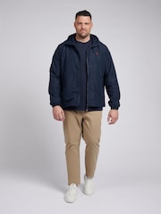 U.S. Polo Assn. Blue Mens Big & Tall Hooded Windbreaker - Image 2 of 7