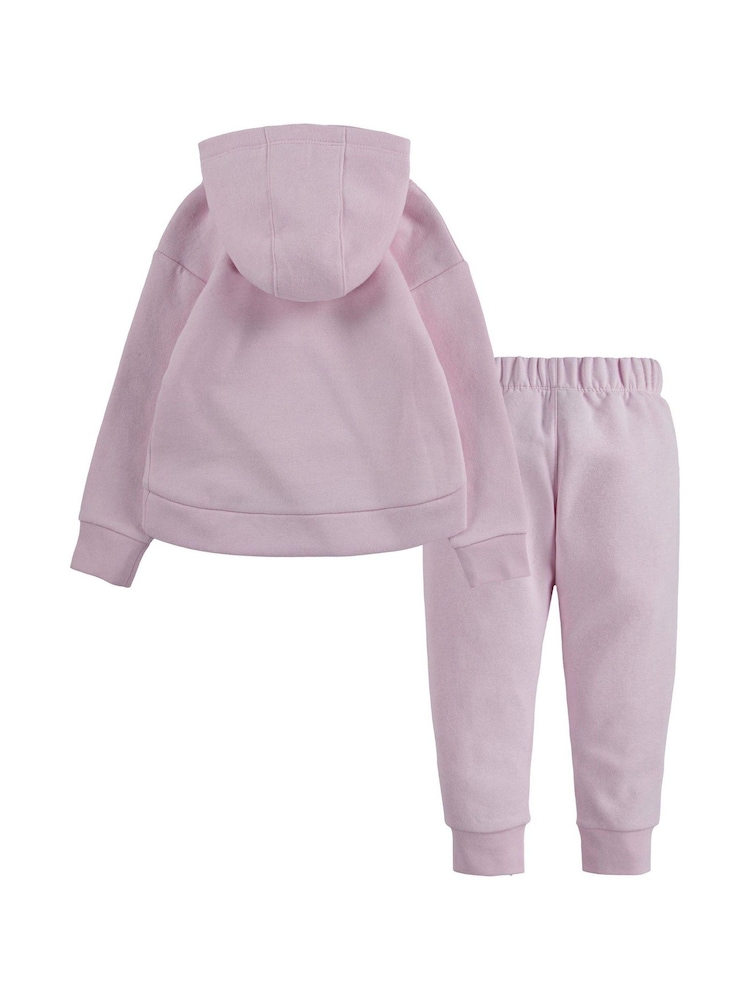 Nike Pink Infant Club Fleece Tracksuit - Image 2 of 4 Nike Pink Infant Club Fleece Tracksuit - Image 2 of 4
