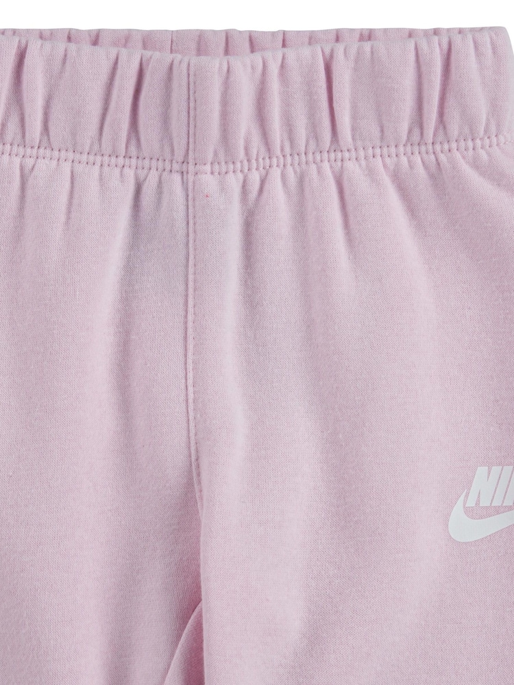 Nike Pink Infant Club Fleece Tracksuit - Image 3 of 4