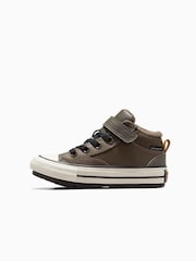 Converse Grey Junior Chuck Taylor Leather Malden Street Boots - Image 2 of 8