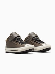 Converse Grey Junior Chuck Taylor Leather Malden Street Boots - Image 4 of 8