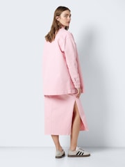 NOISY MAY Pink Oversized Denim Shacket - Image 2 of 7