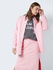 NOISY MAY Pink Oversized Denim Shacket - Image 3 of 7