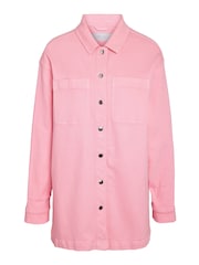 NOISY MAY Pink Oversized Denim Shacket - Image 6 of 7