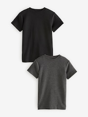 Black/Charcoal Grey Thermal Short Sleeve T-Shirts 2 Pack (2-16yrs) - Image 1 of 6