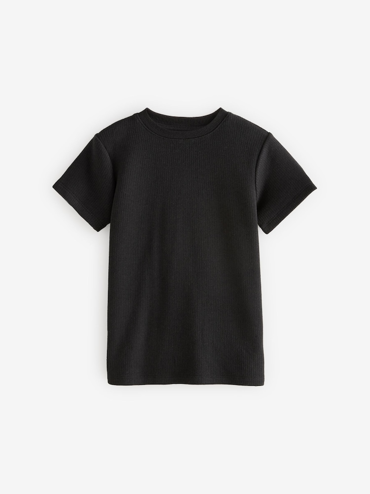 Black/Charcoal Grey Thermal Short Sleeve T-Shirts 2 Pack (2-16yrs) - Image 2 of 6