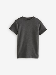 Black/Charcoal Grey Thermal Short Sleeve T-Shirts 2 Pack (2-16yrs) - Image 4 of 6