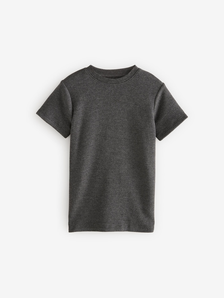 Zwart/antraciet - Set van 2 thermische T-shirts met korte mouwen (2-16jr) - Image 4 of 6