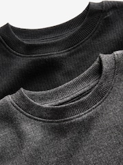Black/Charcoal Grey Thermal Short Sleeve T-Shirts 2 Pack (2-16yrs) - Image 5 of 6