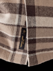 Neutral Check Hooded Borg Lined Shacket - Image 8 of 12