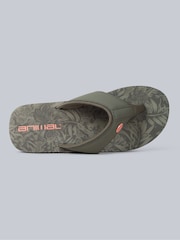 Animal Green Dark Womens Swish Flip Flops - Image 3 of 5