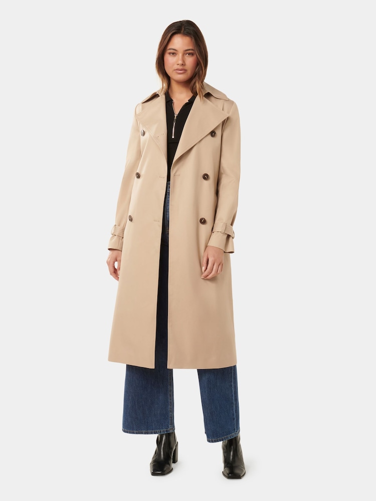 Forever New Cream Payton Petite Soft Trench Coat - Image 1 of 5
