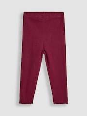 Cream češnja - JoJo Maman Bébé Rib Frill Leggings 2 Pack - Slika 5 iz 7