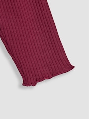 Cream češnja - JoJo Maman Bébé Rib Frill Leggings 2 Pack - Slika 7 iz 7