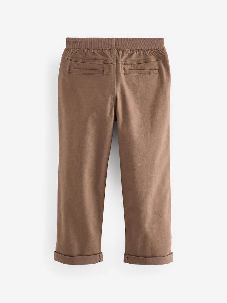 Marron fauve - Pantalon Pull-On à Taille Côtelée (3-16ans) - Image 2 of 5