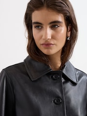 Phase Eight Black Pippa Leather Jacket - Image 4 of 7