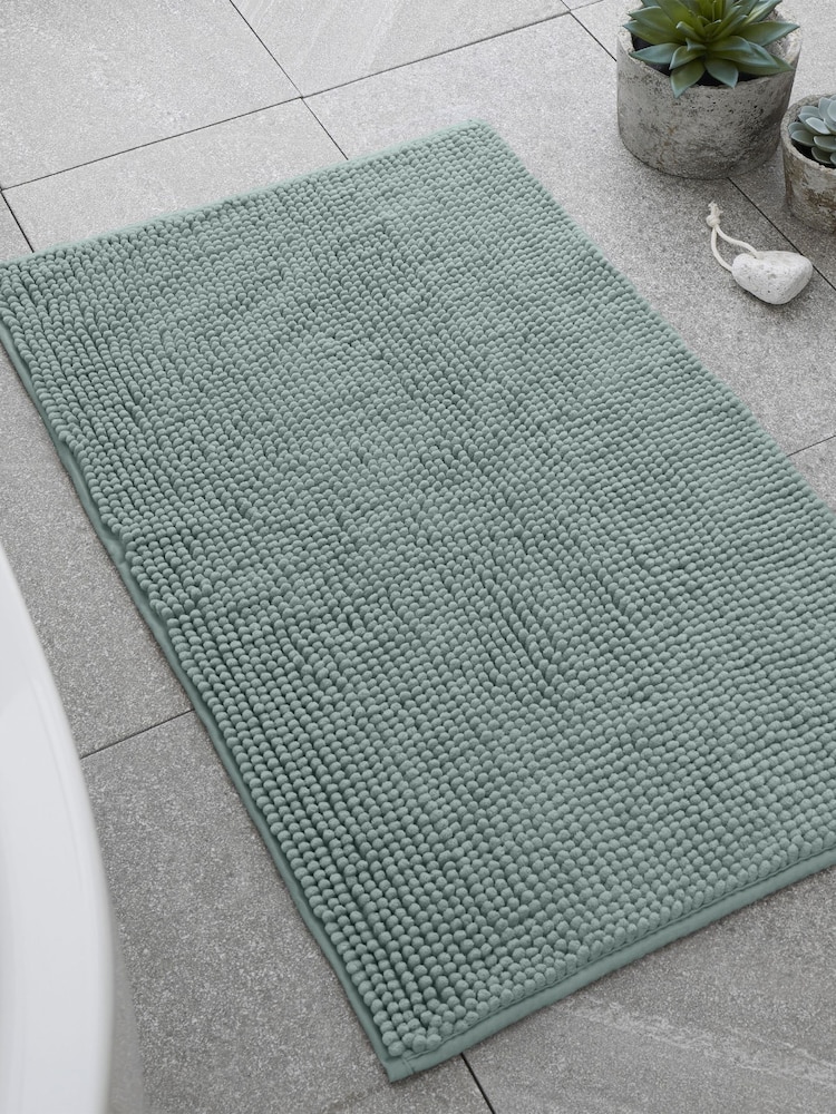 Catherine Lansfield Sage Green Bobble Bathmat - Image 1 of 3 Catherine Lansfield Sage Green Bobble Bathmat - Image 1 of 3