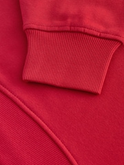 Bright Red/Silver Christmas Sparkle Sequin Front Bow Graphic Crew Neck Sweatshirt - Image 7 of 8