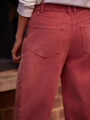 Pink Washed Cord Wide Leg 100% Cotton Trousers - Image 4 of 6