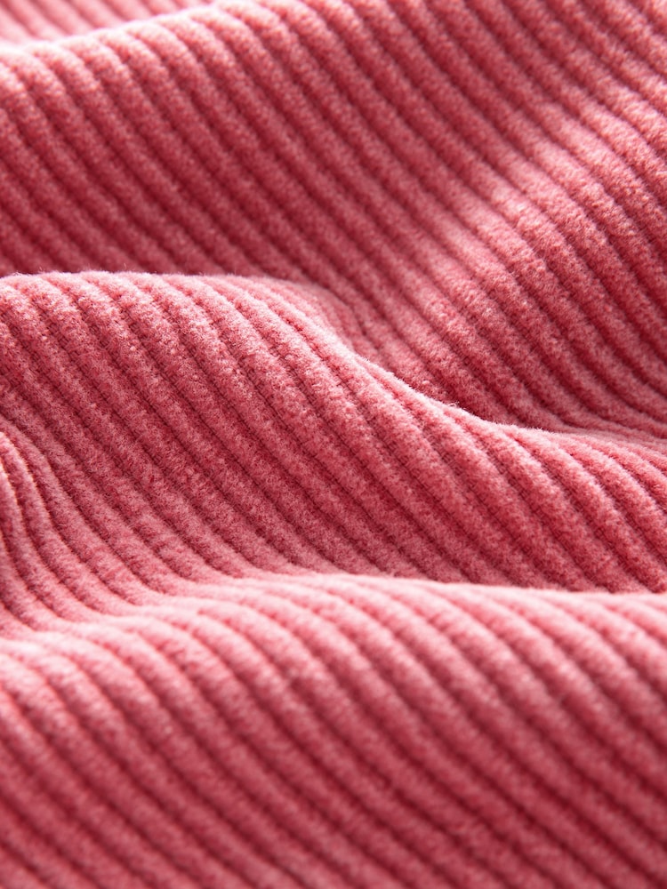 Pink Washed Cord Wide Leg 100% Cotton Trousers - Image 6 of 6