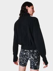 Sweaty Betty Black Melody Luxe Fleece Pullover Jumper - Image 2 of 4