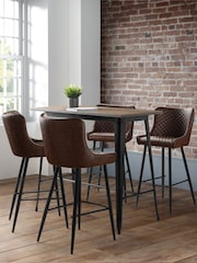 Julian Bowen Brown Luxe Faux Leather Barstool - Image 1 of 6
