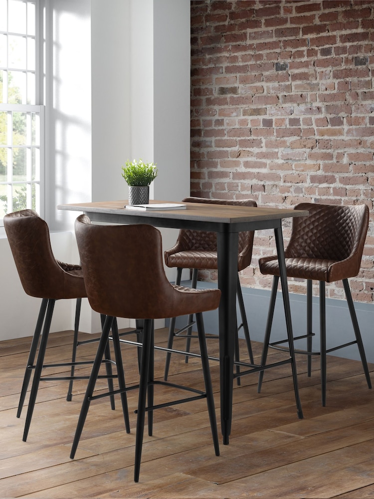 Julian Bowen Brown Luxe Faux Leather Barstool - Image 1 of 6