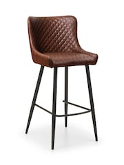 Julian Bowen Brown Luxe Faux Leather Barstool - Image 2 of 6