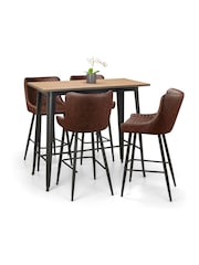 Julian Bowen Brown Luxe Faux Leather Barstool - Image 8 of 9