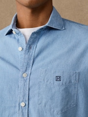 Hackett Blue Heritage Chambray Long-Sleeve Shirt - Image 2 of 8