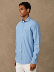 Hackett Blue Heritage Chambray Long-Sleeve Shirt - Image 4 of 8