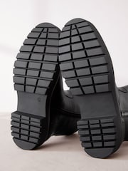 Black Leather Forever Comfort® Ankle Zip Biker Boots - Image 6 of 9