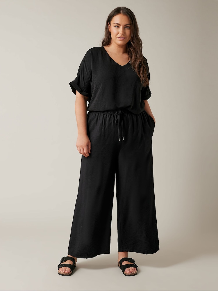 EVANS Curve Black Notch Neck Blouse - Image 2 of 5