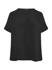 EVANS Curve Black Notch Neck Blouse - Image 5 of 5