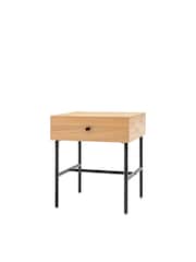 Gallery Home Natural Settat Natural 1 Drawer Bedside Table - Image 6 of 8