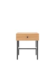 Gallery Home Natural Settat Natural 1 Drawer Bedside Table - Image 7 of 8