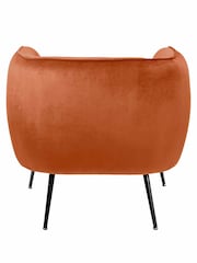 Pacific Tobacco Orange Lucca Velvet Chair - Image 5 of 6
