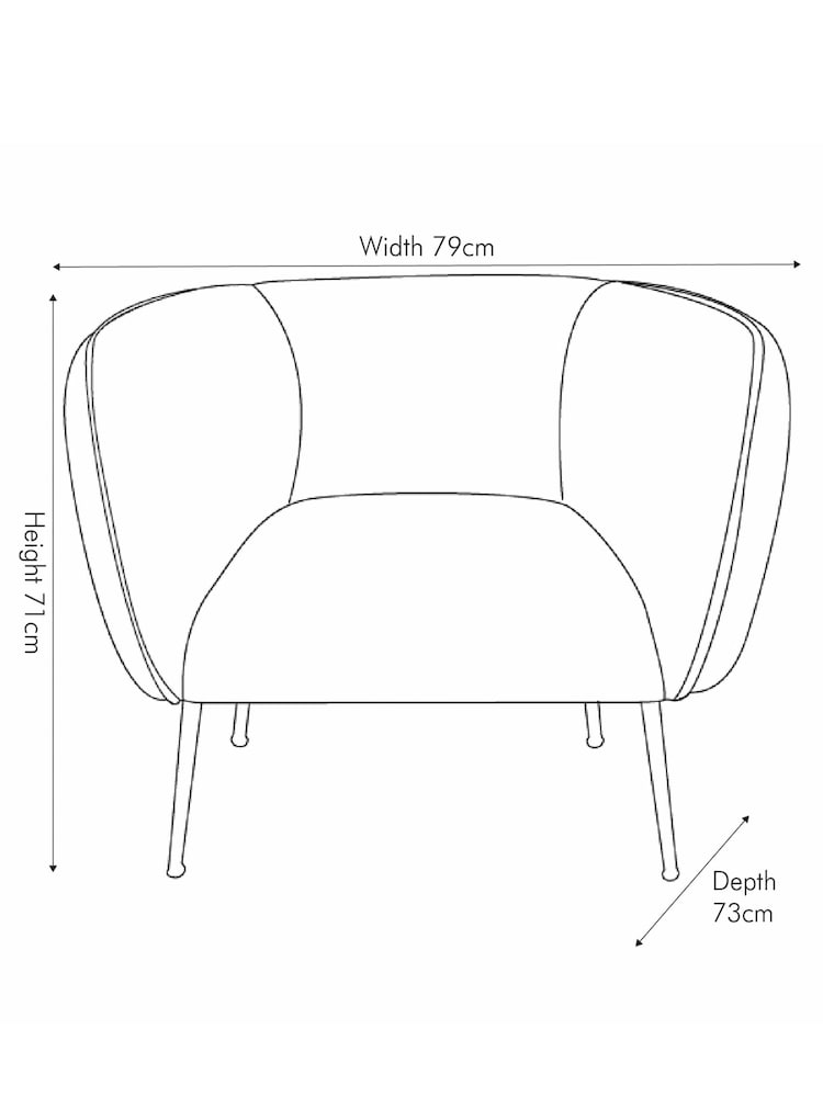 Pacific Tobacco Orange Lucca Velvet Chair - Image 6 of 6