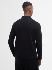 Barbour® International Marshall Long Sleeved Zipped 100% Cotton Polo Shirt - Image 2 of 6