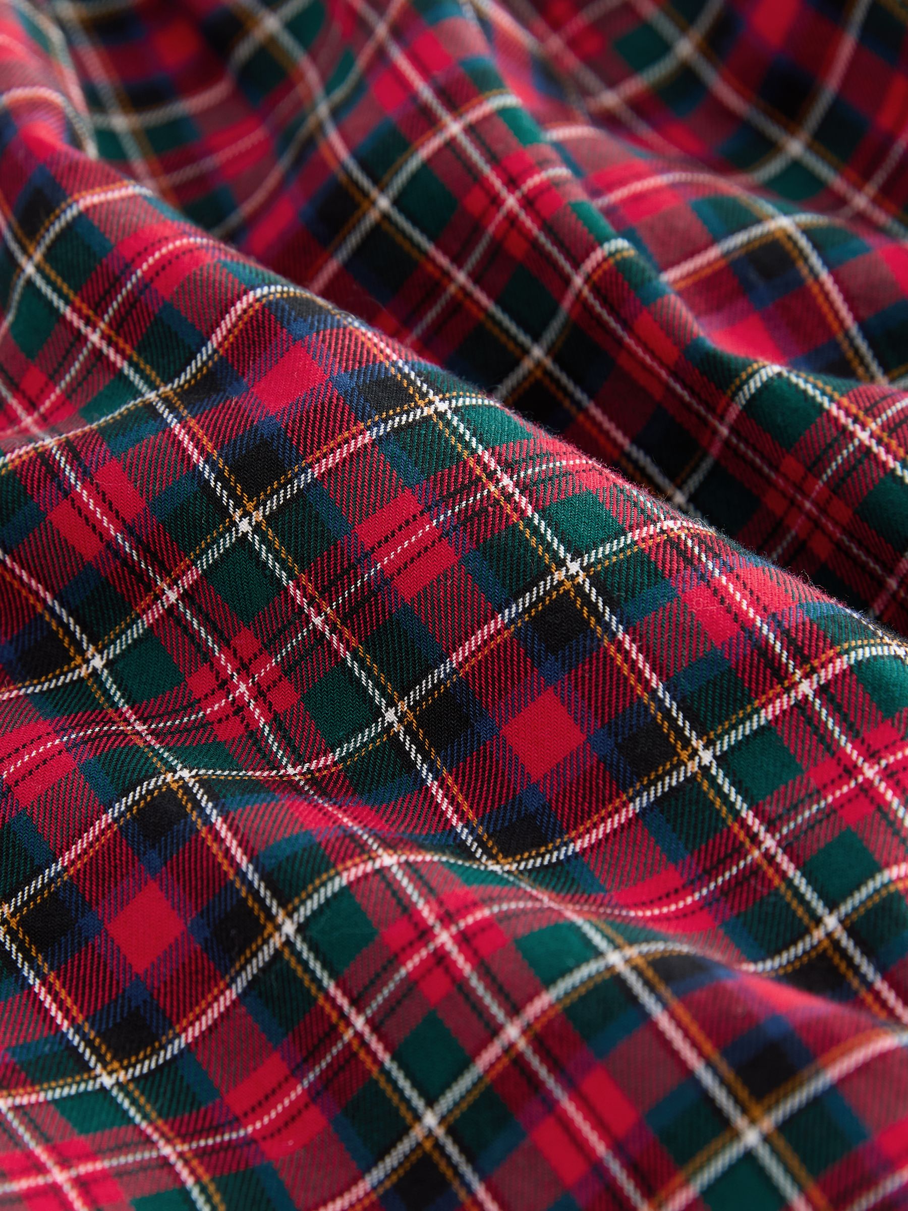 Red Tartan Long Sleeve 100 Cotton Peter Pan Collar Dress 3mths 8yrs