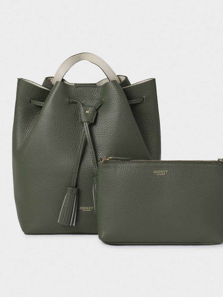 Verde - Negra de cuero The Lucia de Osprey London - Imagen 1 de 8