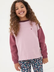 FatFace Dusky Purple Butterfly Sweatshirt - Image 1 of 7