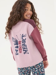 FatFace Dusky Purple Butterfly Sweatshirt - Image 2 of 7