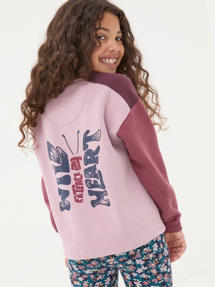 FatFace Dusky Purple Butterfly Sweatshirt - Image 2 of 7