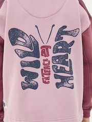 FatFace Dusky Purple Butterfly Sweatshirt - Image 5 of 7